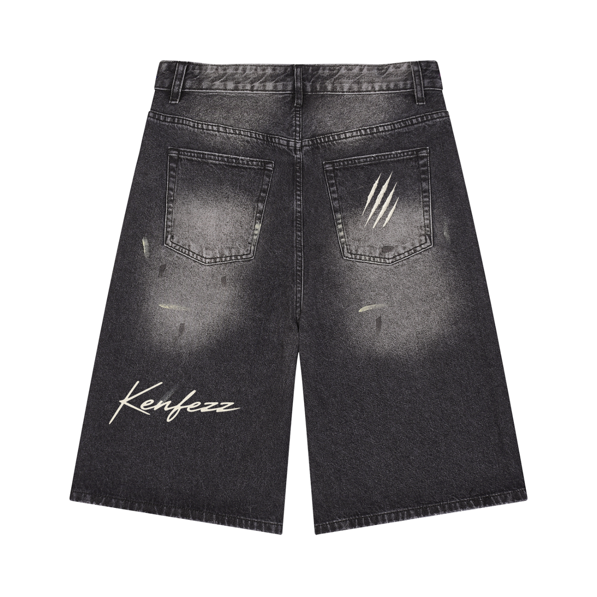 Men’s Vintage Wash Wide Leg Denim Shorts