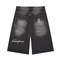 Men’s Vintage Wash Wide Leg Denim Shorts